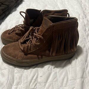 Vans brown fringe shoe